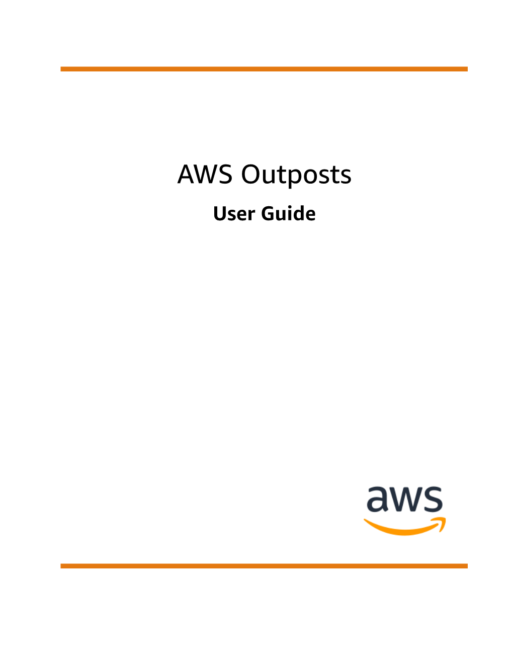 AWS Outposts User Guide AWS Outposts User Guide