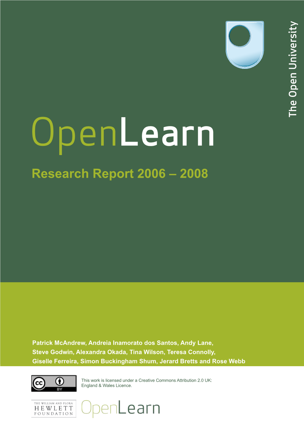 Openlearn Research Report 2006-2008