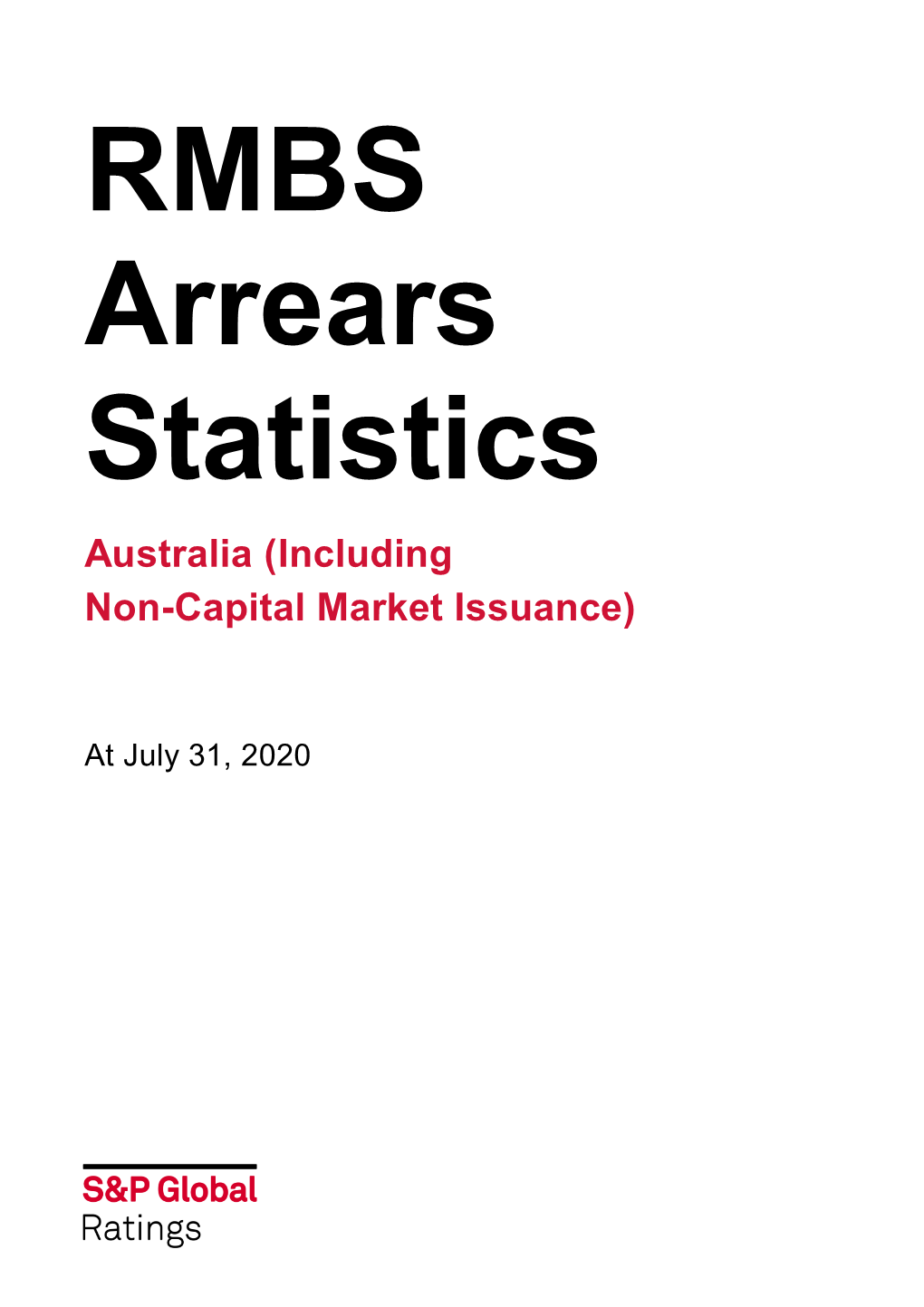 RMBS Arrears Statistics Australia (Including Non-Capital Market Issuance)