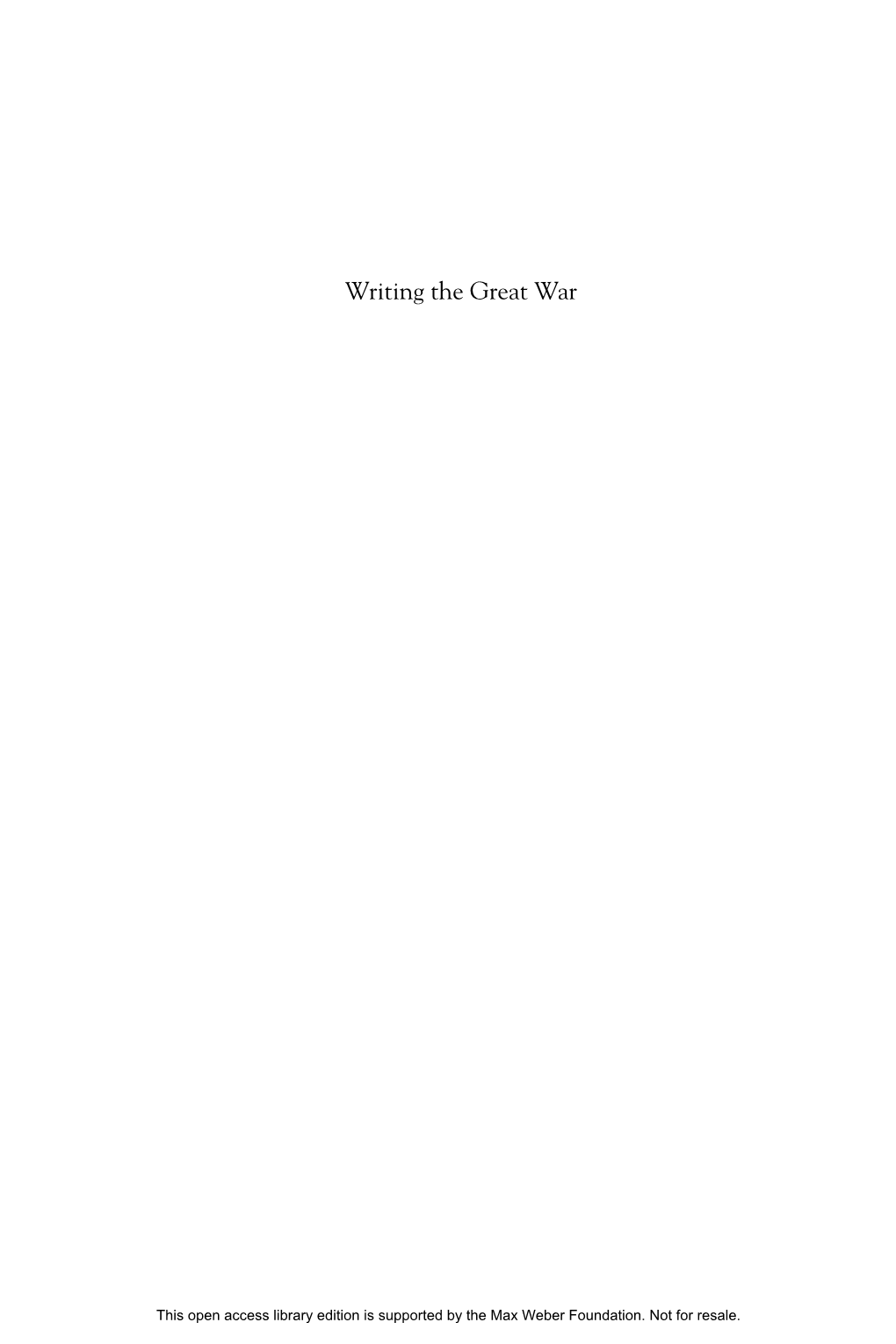 Writing the Great War