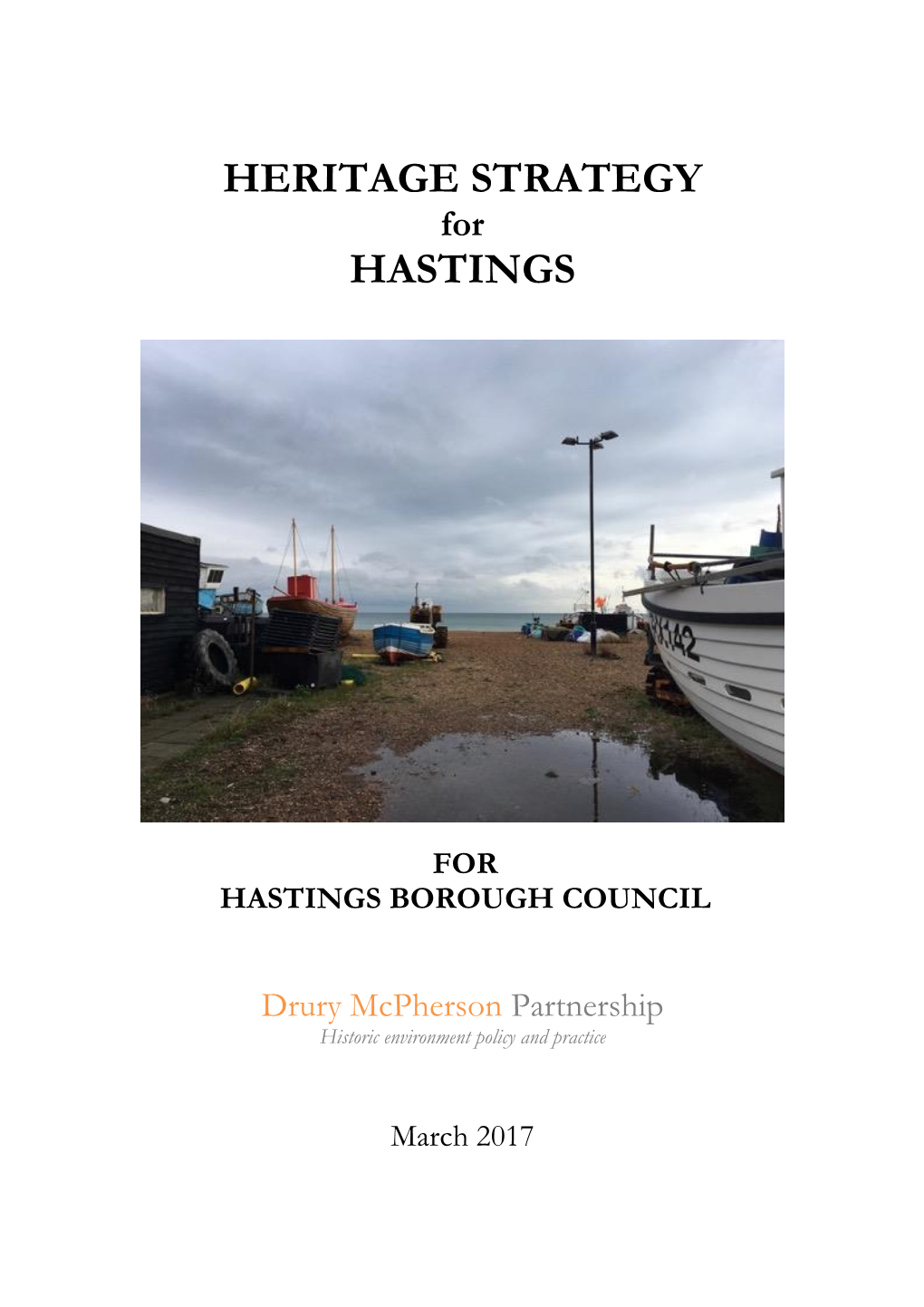 HERITAGE STRATEGY for HASTINGS