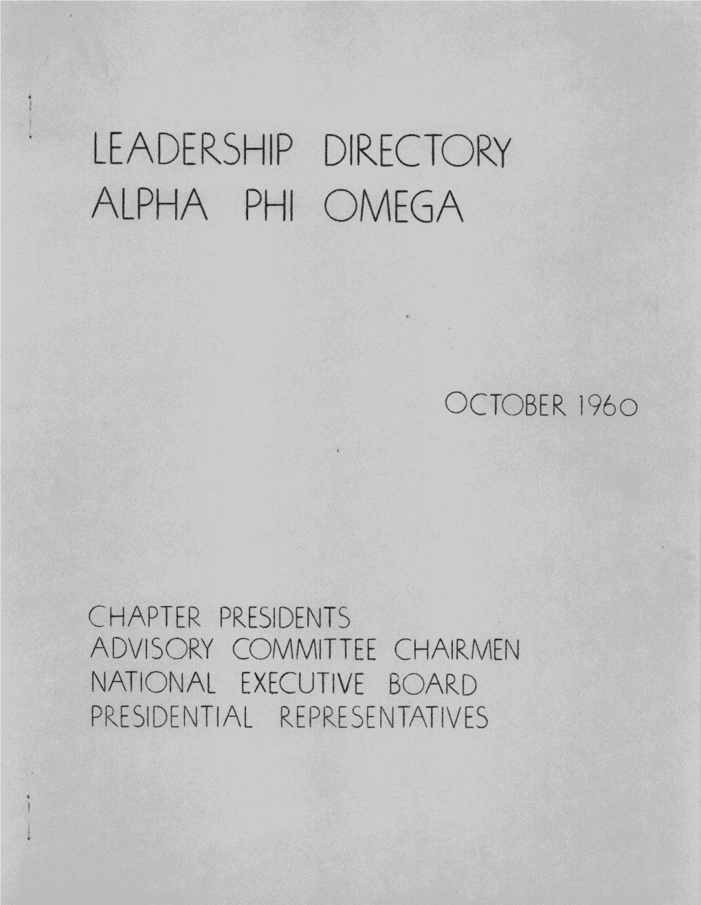 Leadership Alpha Phi Directory