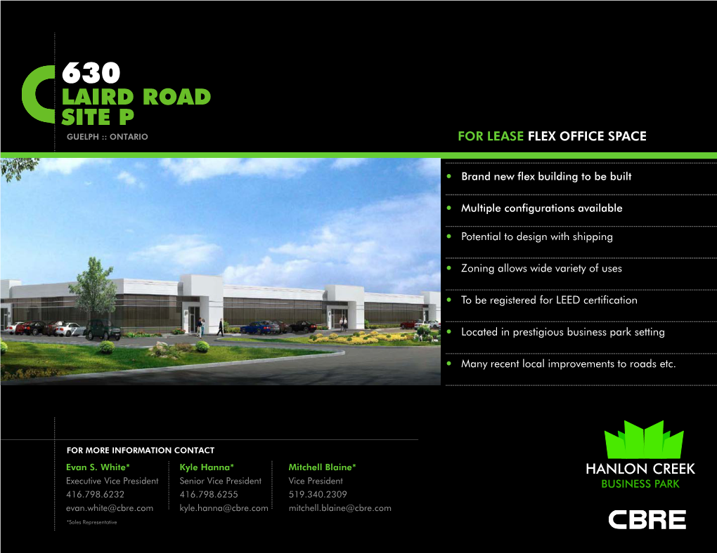 630 Laird Road Site P Guelph :: Ontario for Lease Flex Office Space