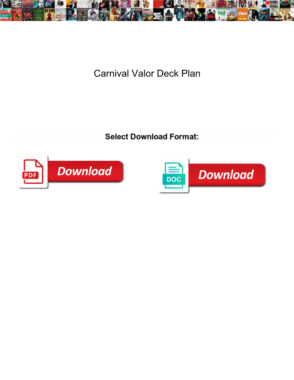 Carnival Valor Deck Plan