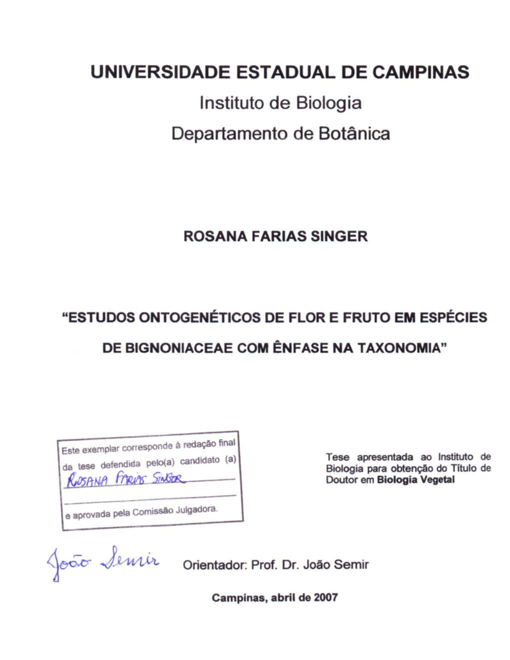 Estudos Ontogenticos De Flor E Fruto Em Espcies De Bignoniaceae Com Nfase Na Taxonomia