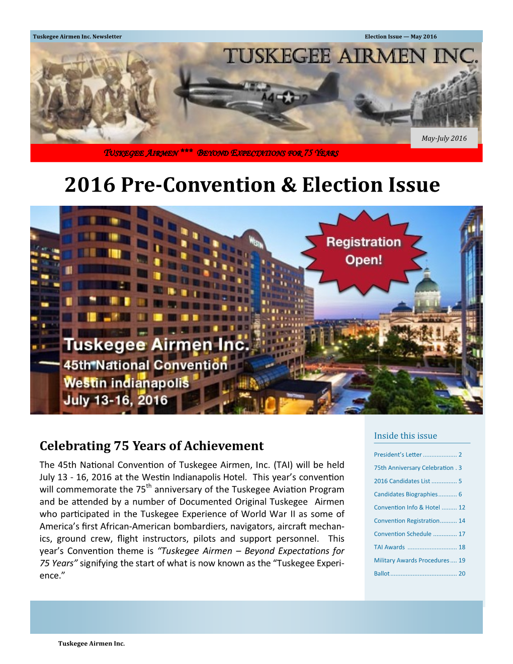 2016 Pre-Convention & Election Issue