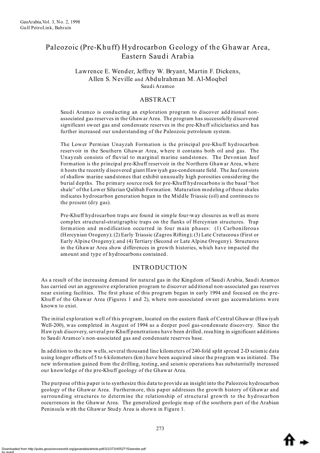 Hydrocarbon Geology of the Ghawar Area, Eastern Saudi Arabia