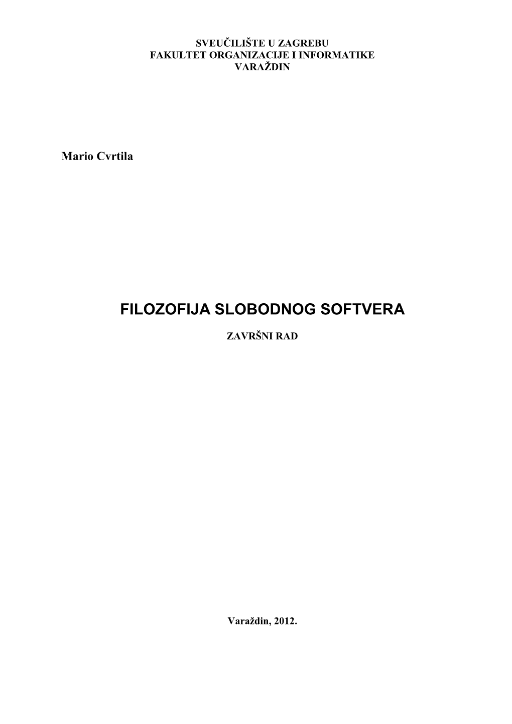 Filozofija Slobodnog Softvera