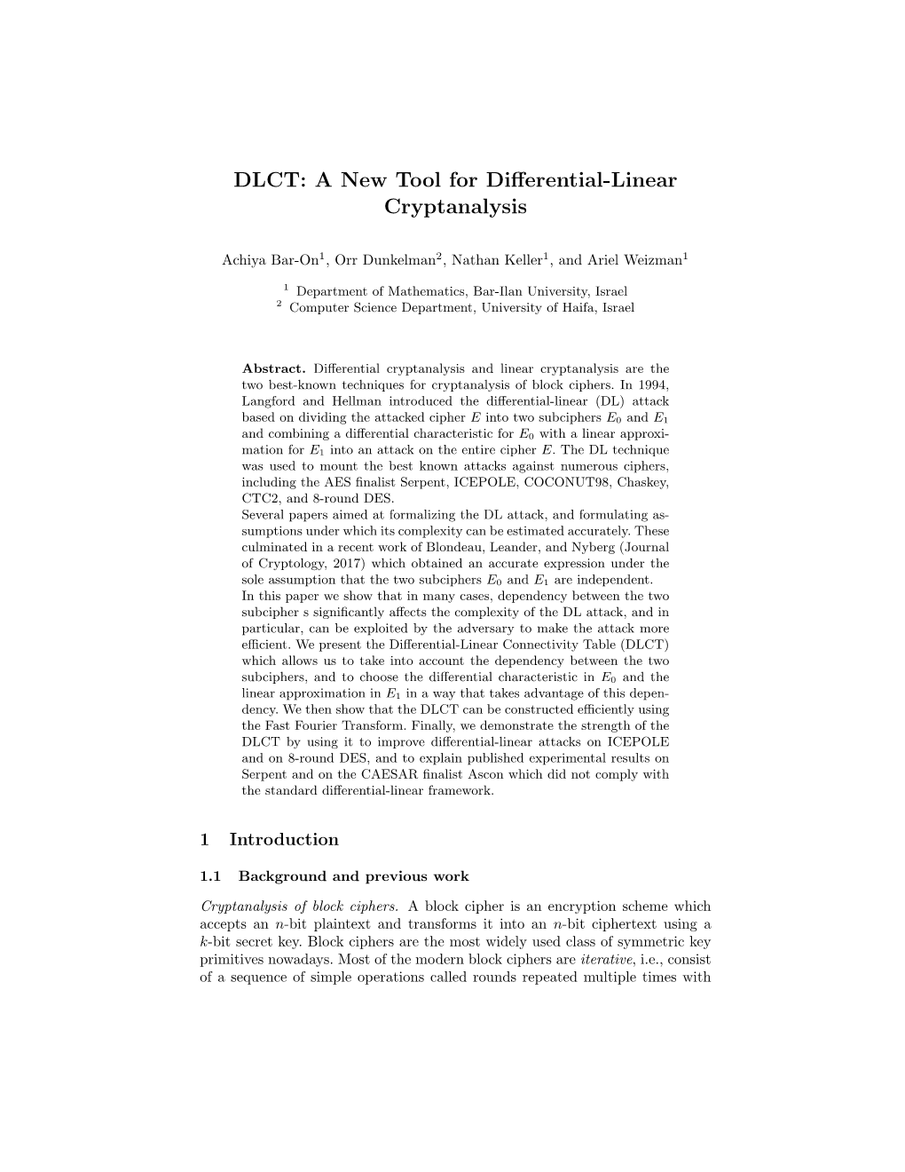 DLCT: a New Tool for Differential-Linear Cryptanalysis