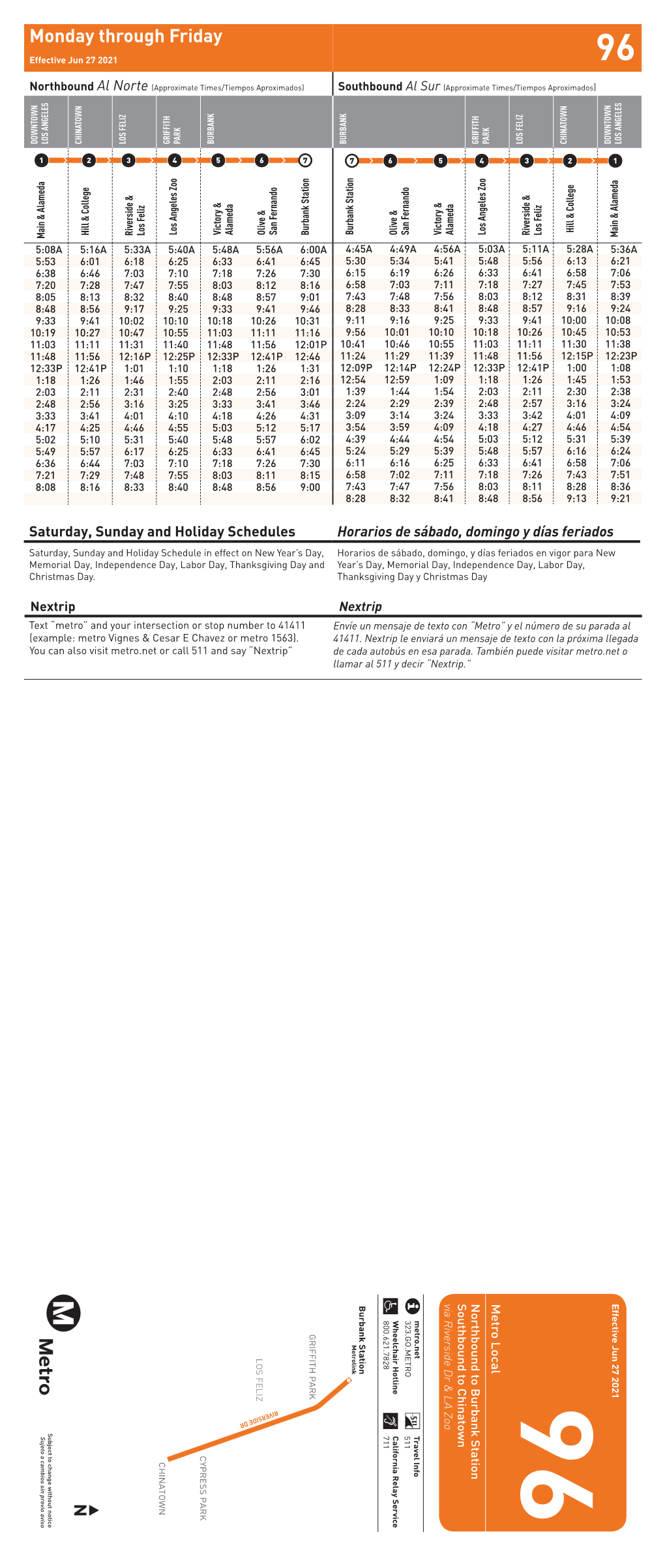 Monday Through Friday Effective Jun 27 2021 96