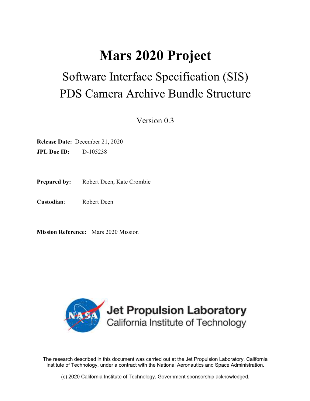 Mars 2020 Camera Bundles