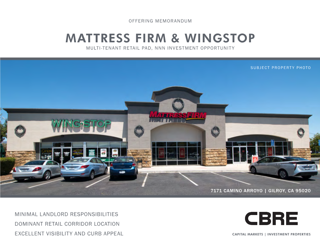 Mattress Firm & Wingstop