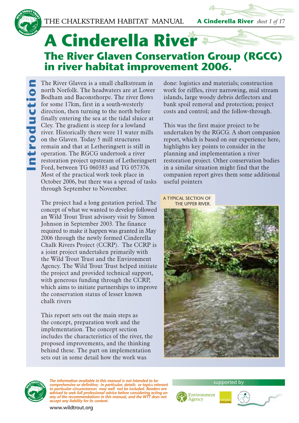 The River Glaven Conservation Group (RGCG) in River Habitat Improvement 2006