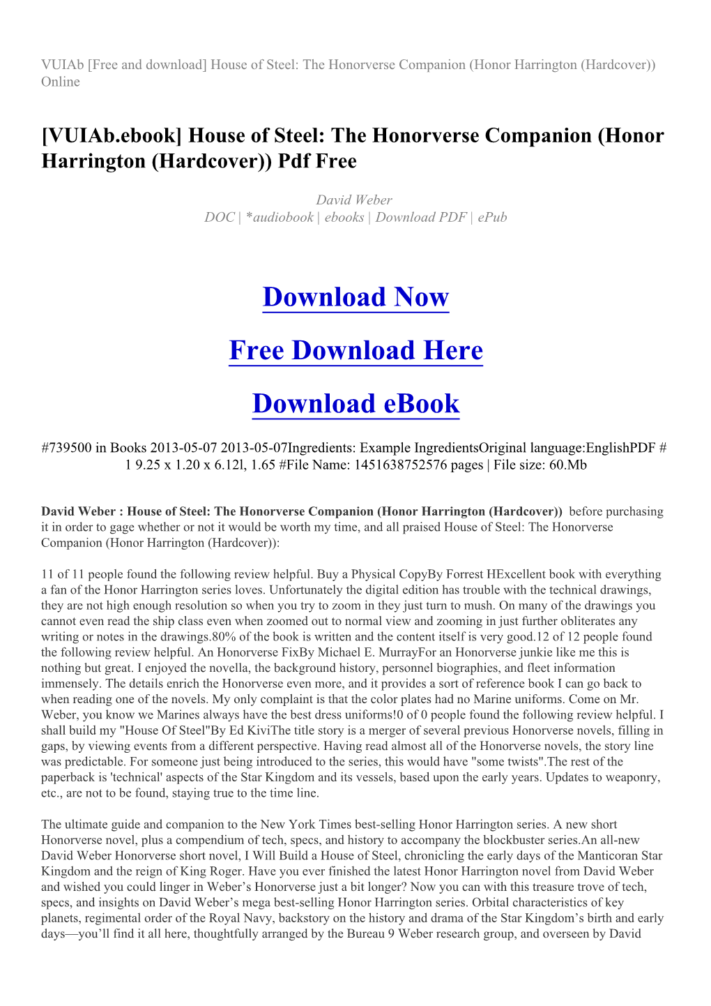 The Honorverse Companion (Honor Harrington (Hardcover)) Online