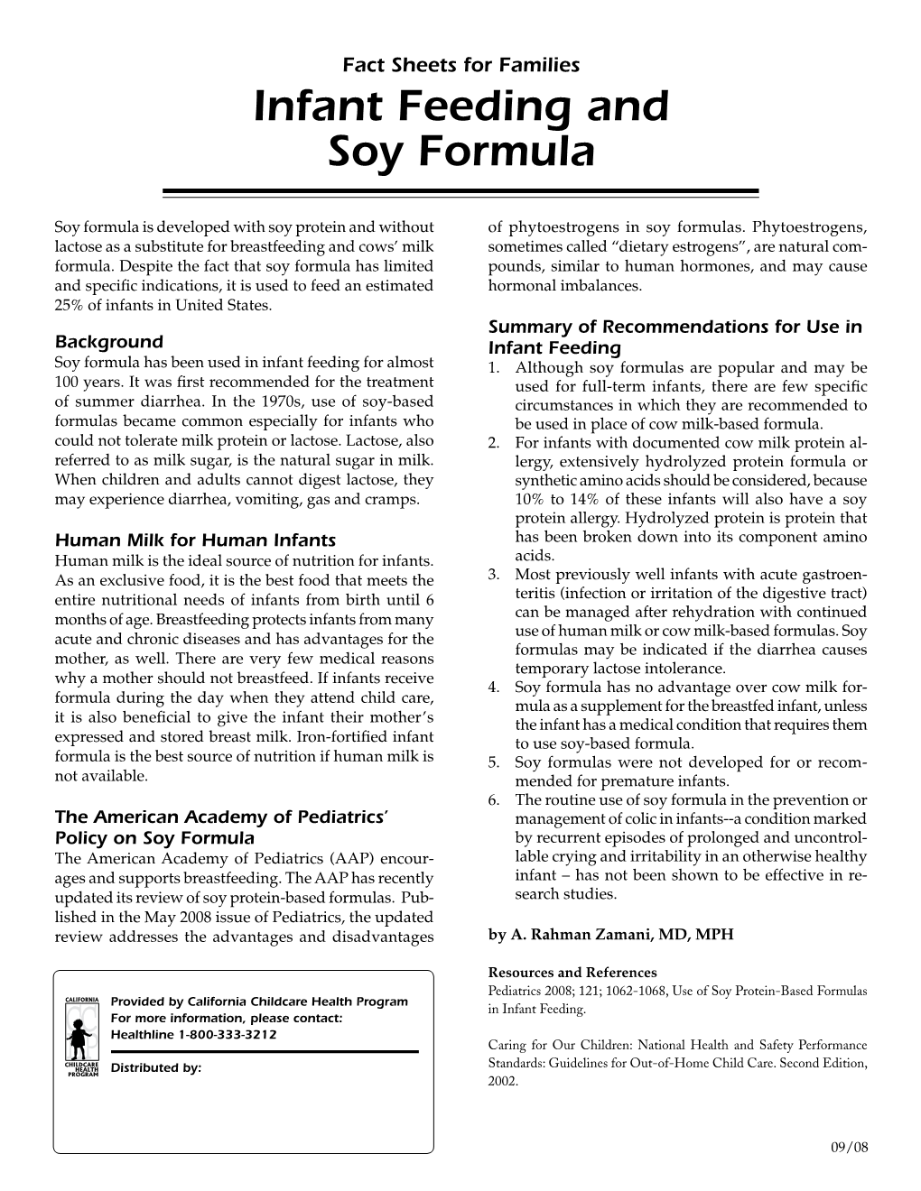 Infant Feeding and Soy Formula