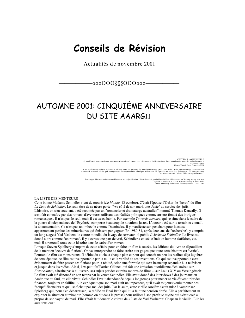 Conseils De Révision