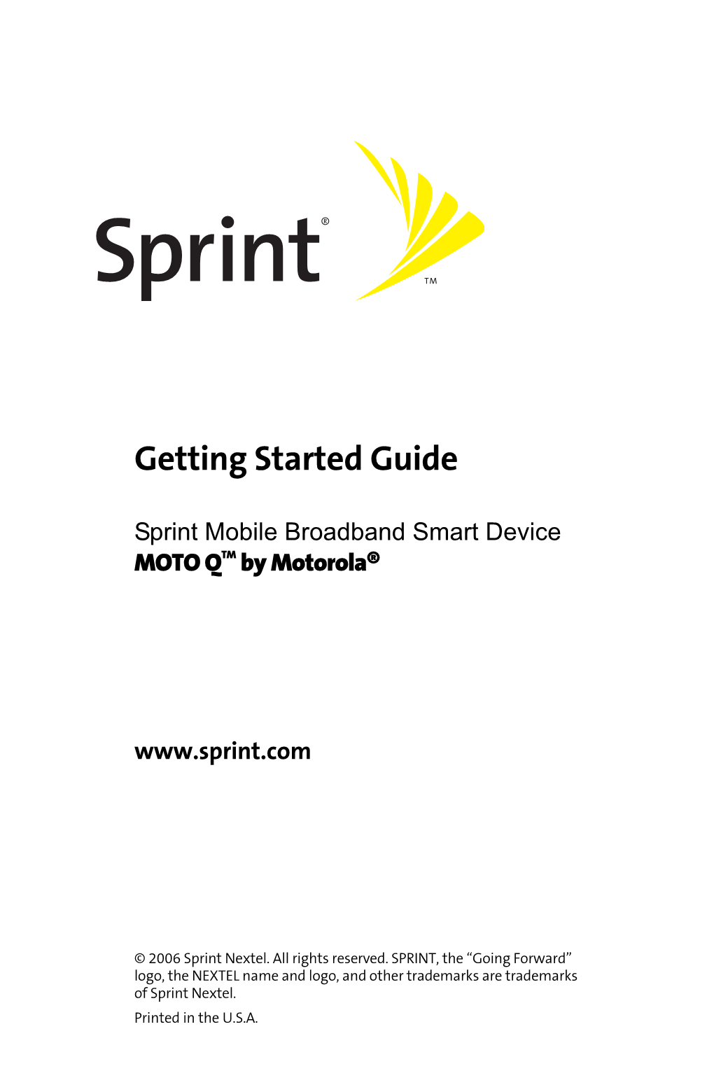 Moto Q Getting Started Guide