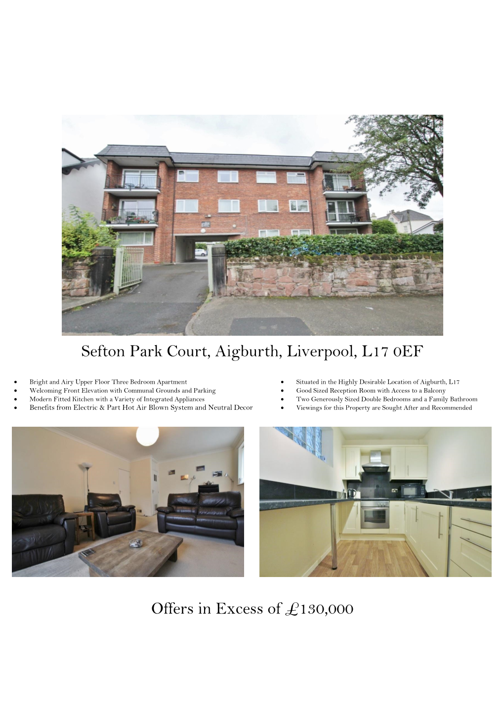 Sefton Park Court, Aigburth, Liverpool, L17 0EF Offers in Excess