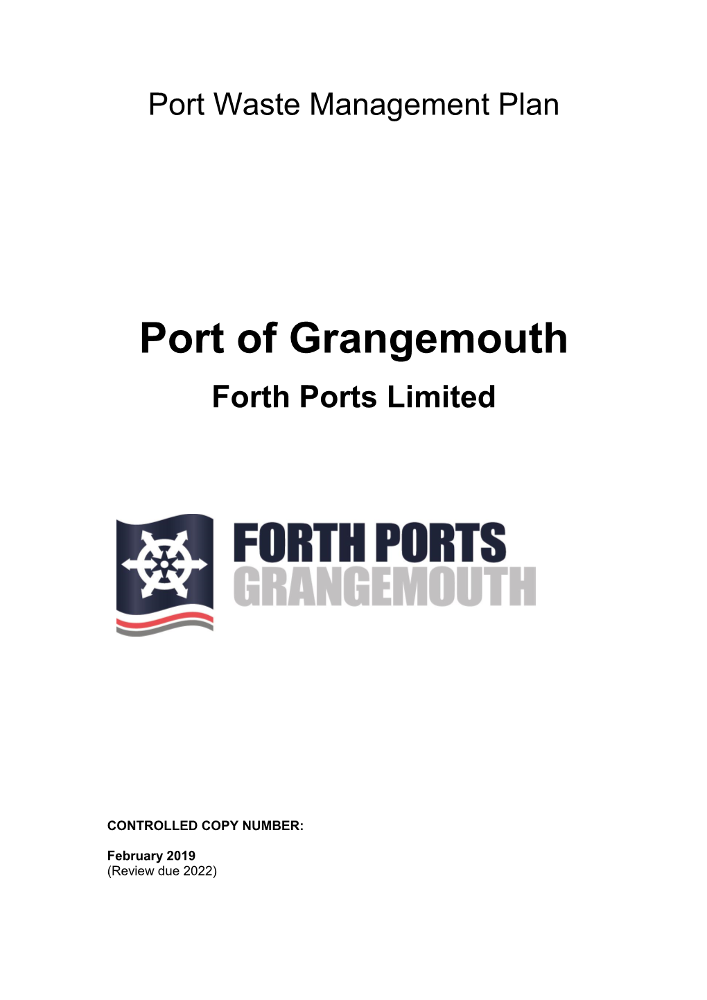 Port Waste Management Plan – Leith