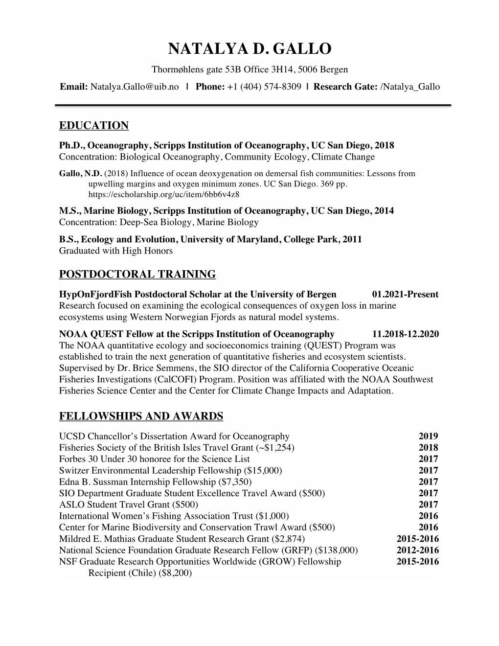 Natalya Gallo CV Jan2021 Short