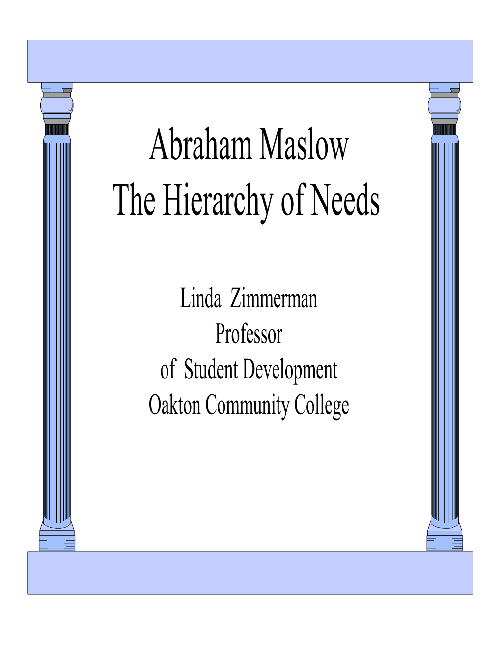 Abraham Maslow the Hierarchy of Needs