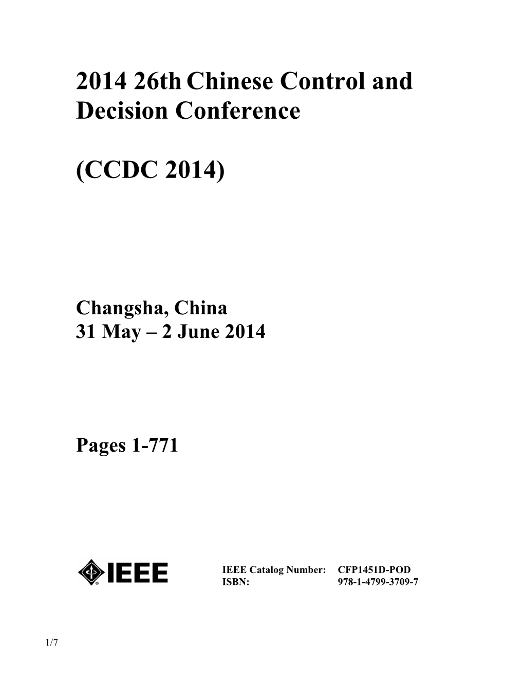 2014 26Thchinese Control and Decision