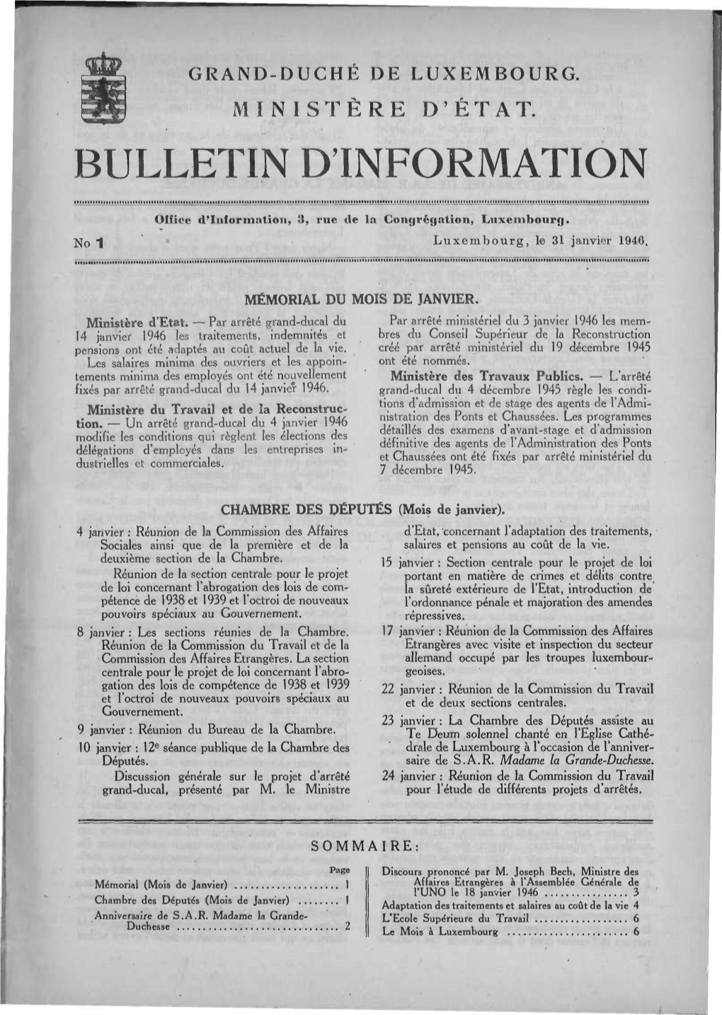 Bulletin D'information