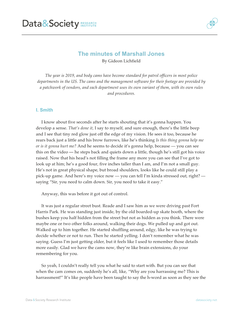 The Minutes of Marshall Jones by Gideon Lichfield