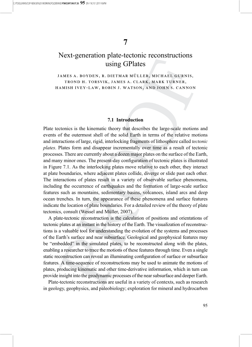 Next-Generation Plate-Tectonic Reconstructions Using Gplates James A