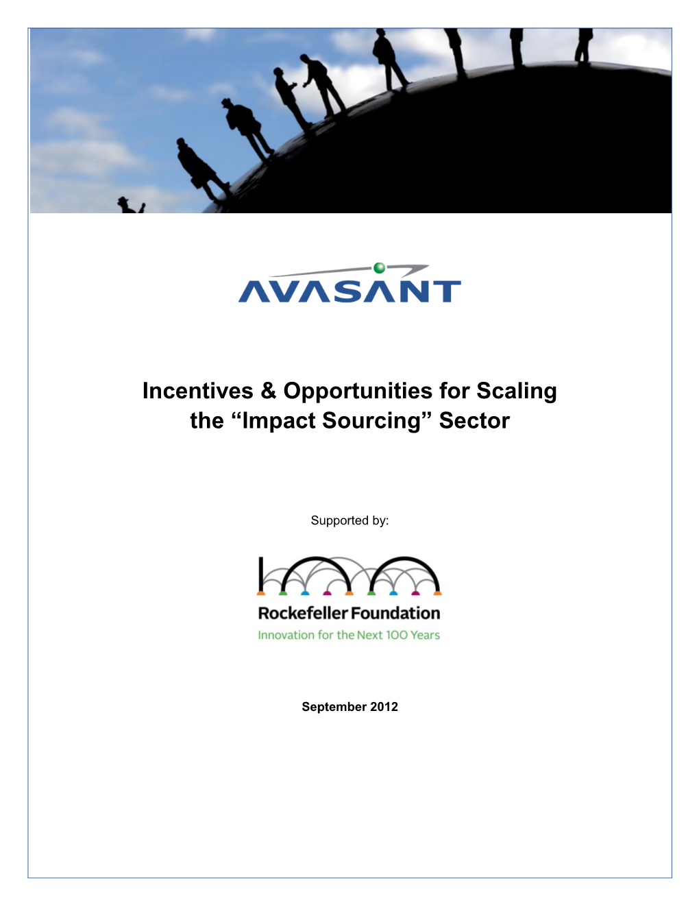 Incentives & Opportunities for Scaling “Impact Sourcing” Sector