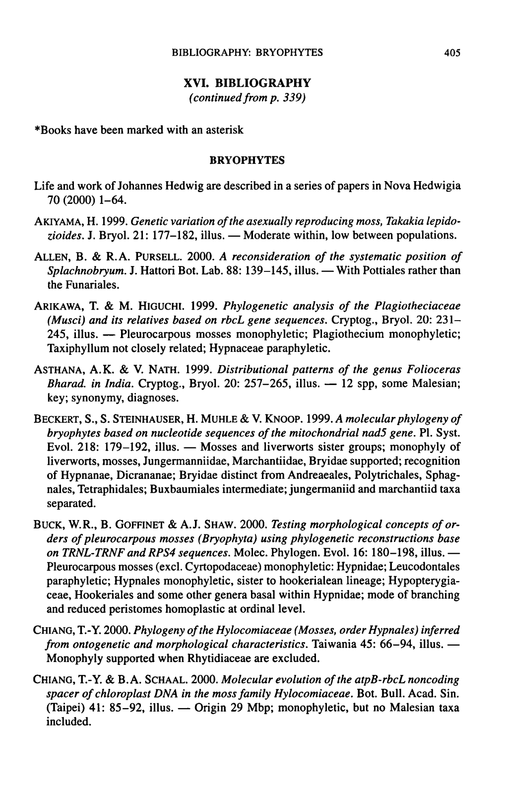 Reconsideration of the Systematic Position of Splachnobryum