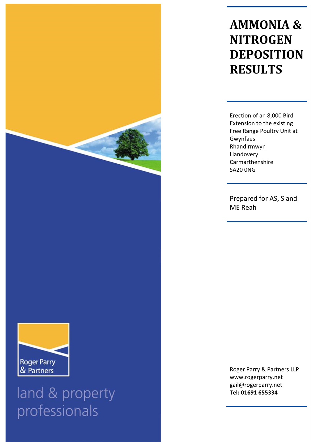 Ammonia & Nitrogen Deposition Results