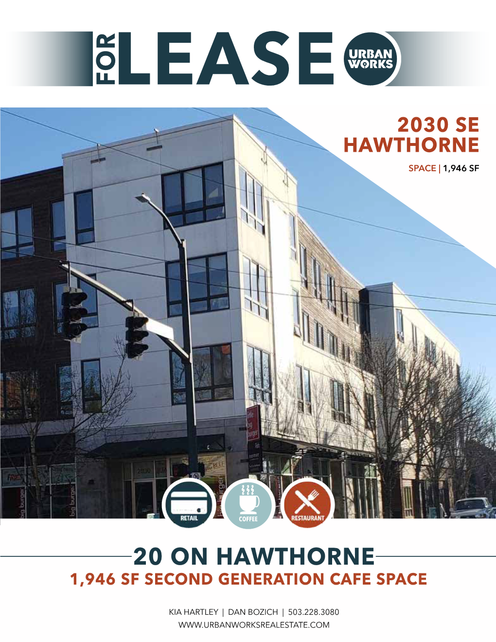 20 on Hawthorne 1,946 Sf Second Generation Cafe Space