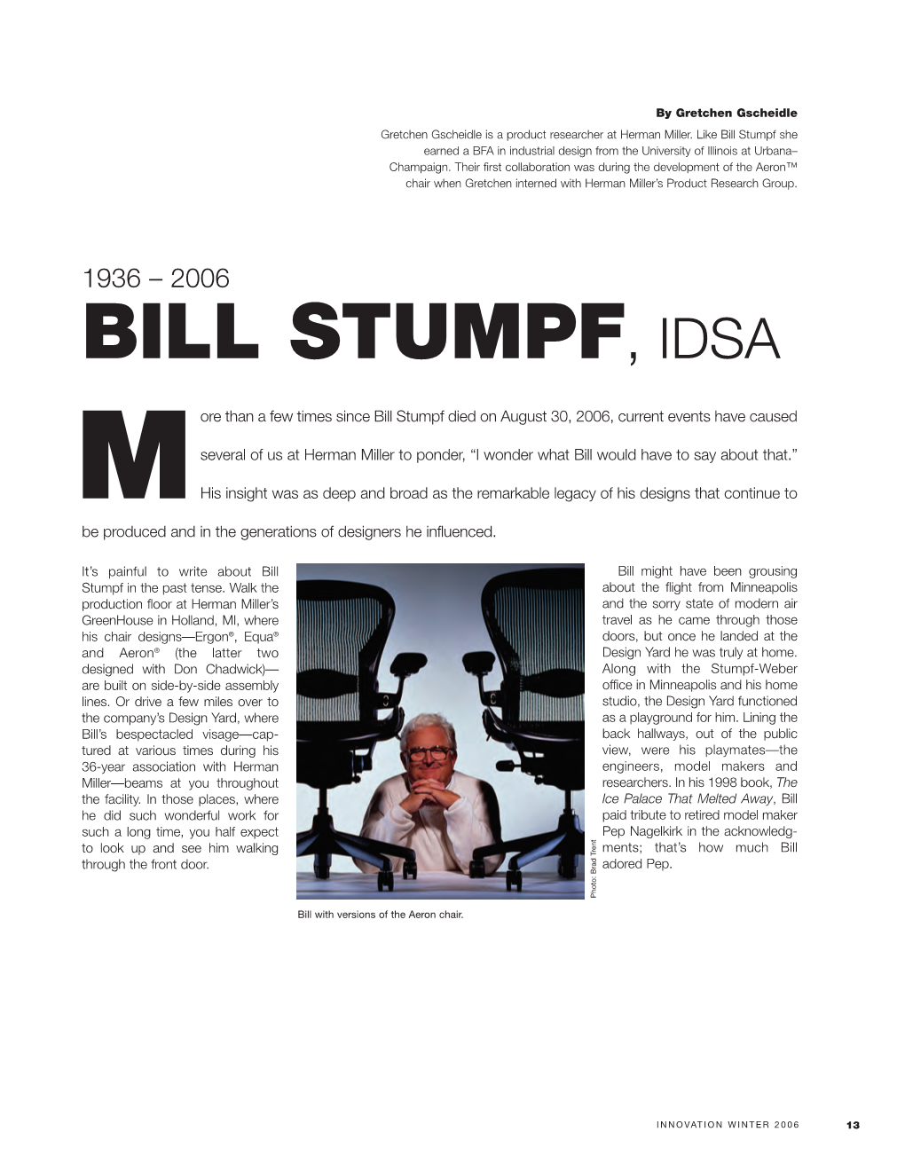 Bill Stumpf, Idsa