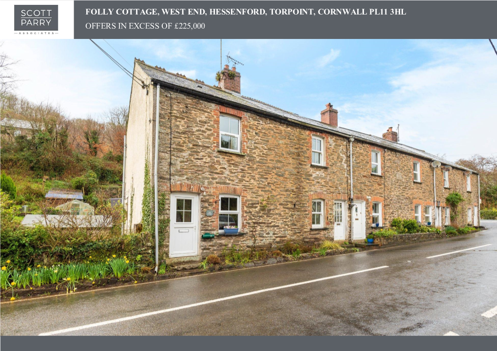 Folly Cottage, West End, Hessenford, Torpoint, Cornwall Pl11 3Hl Offers in Excess of £225,000