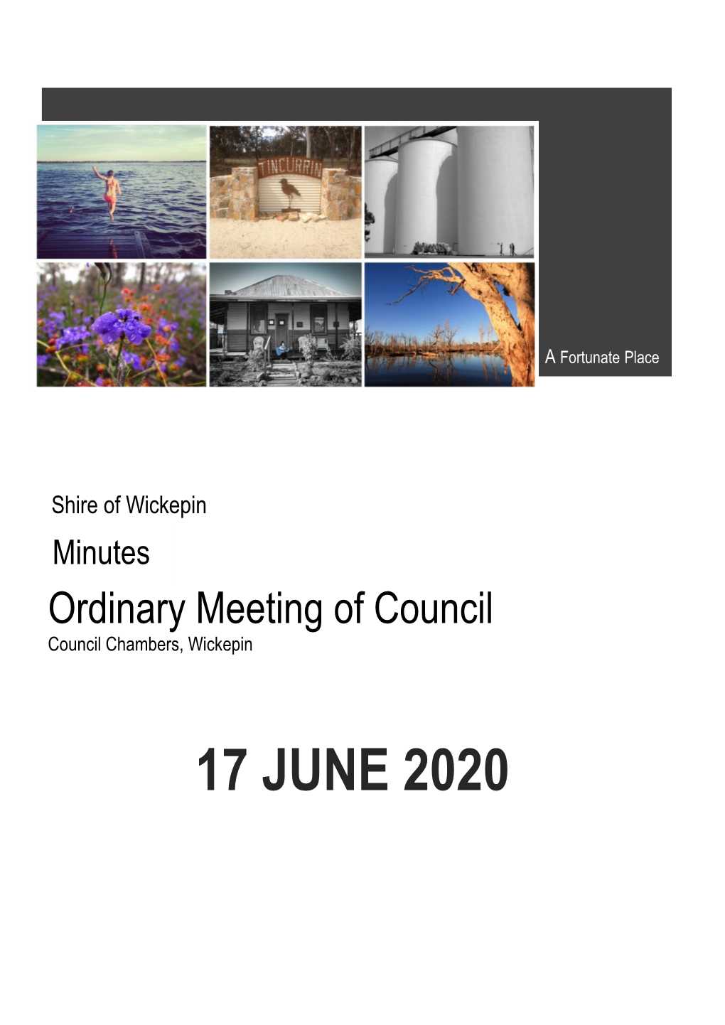 17 JUNE 2020 Shire of Wickepin 17 June 2020