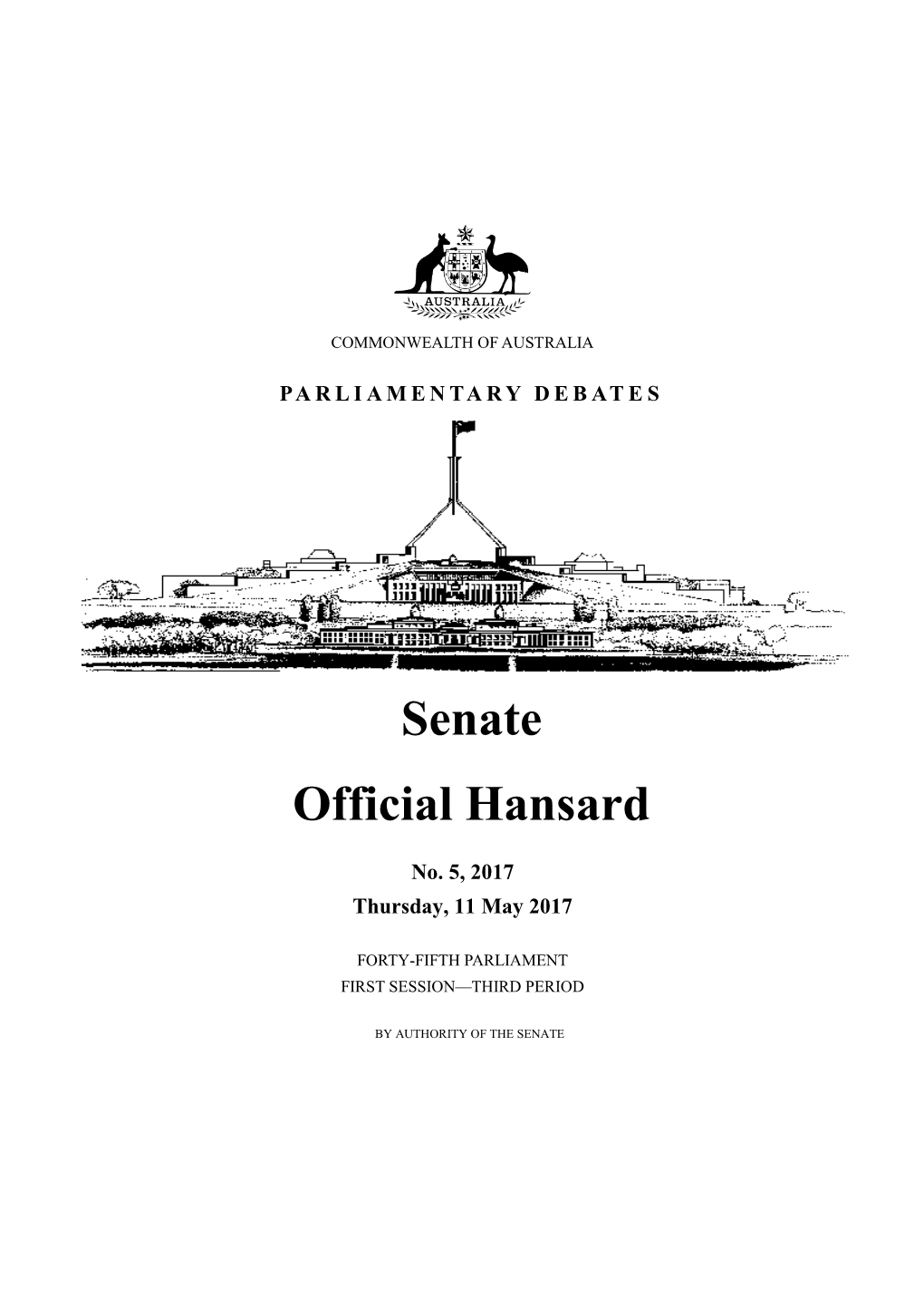 Senate Official Hansard