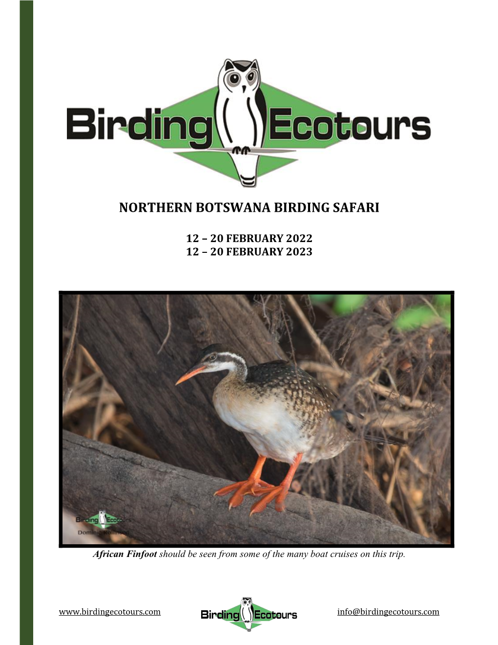 Northern Botswana Birding Safari