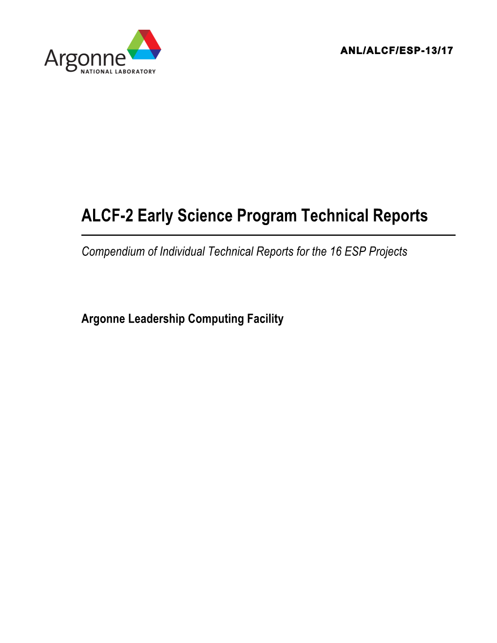 ALCF-2 Early Science Program Technical Reports