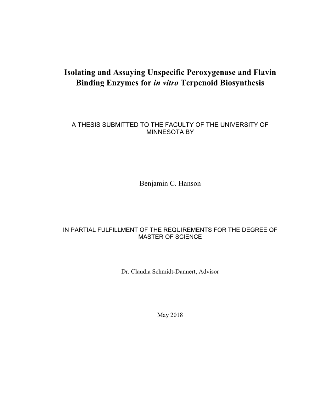 Isolating and Assaying Unspecific Peroxygenase and Flavin Binding Enzymes for in Vitro Terpenoid Biosynthesis