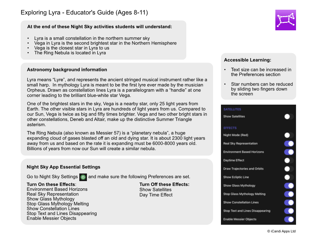 Exploring Lyra - Educator's Guide (Ages 8-11)
