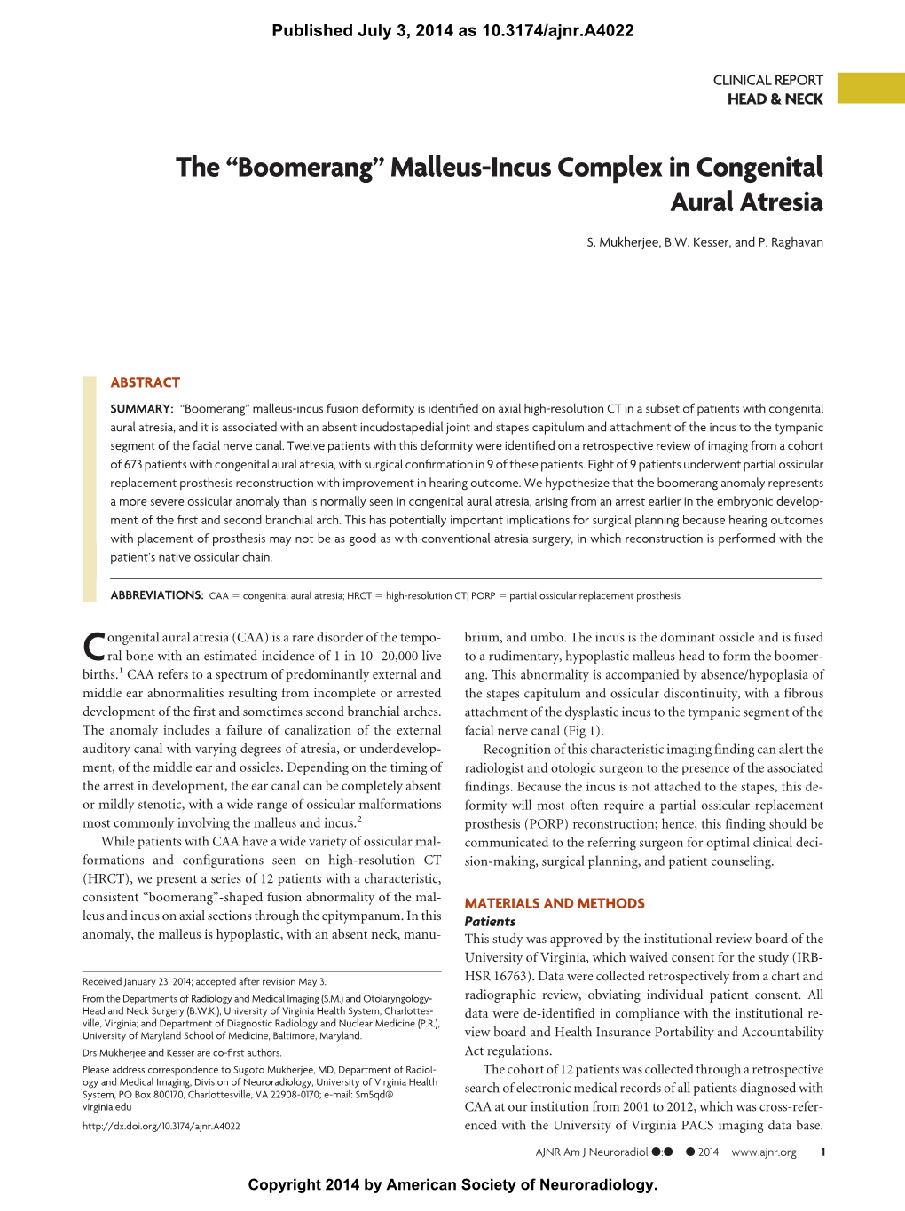 Malleus-Incus Complex in Congenital Aural Atresia