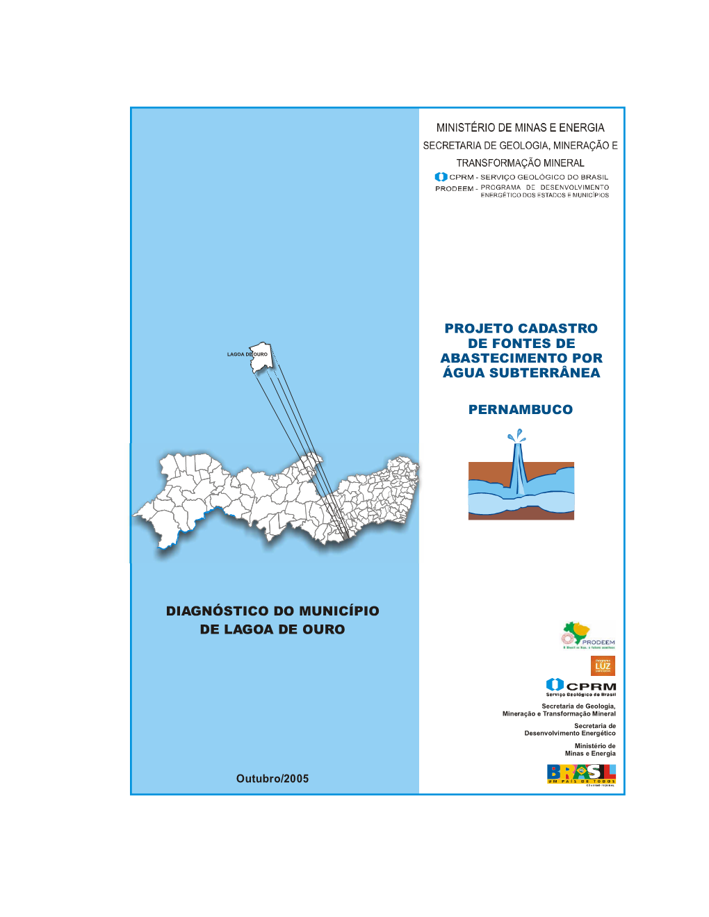 Diagnóstico Do Município De Lagoa De Ouro Pernambuco Projeto Cadastro De Fontes De Abastecimento Por Água Subterrânea