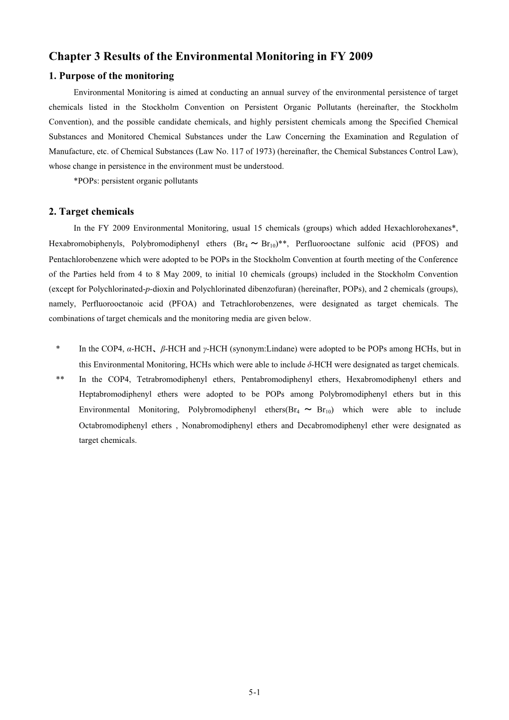 Chapter 3 Results of Environmental Monitoring in FY 2009