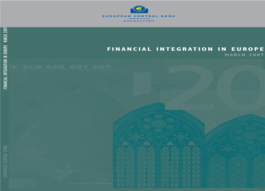 Financial Integration in Europe 2007