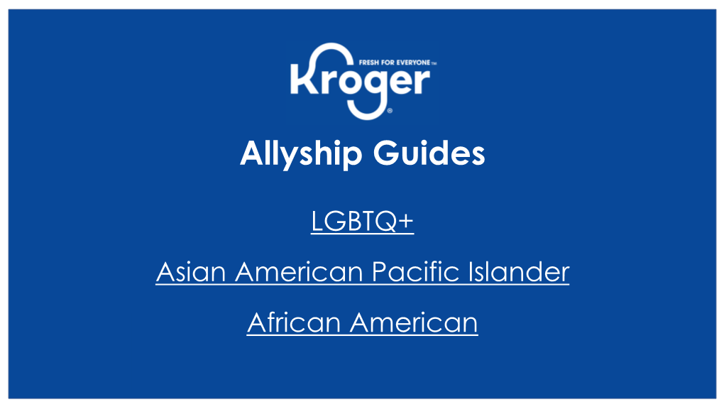 Allyship Guides