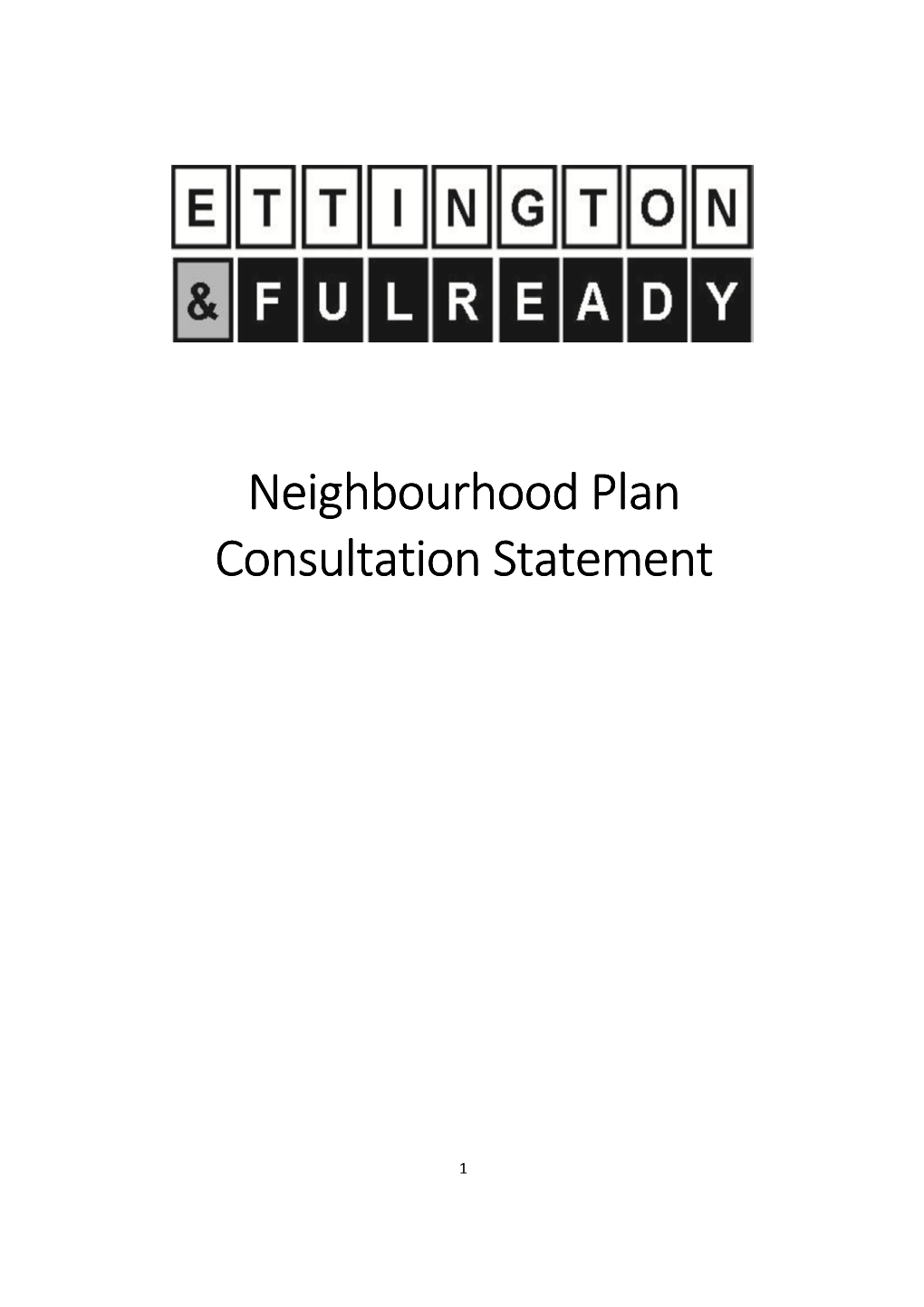 Ettington and Fulready NDP Consultation Statement