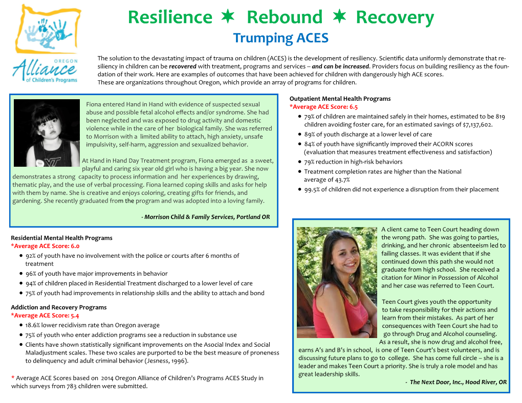 Resilience Rebound Recovery