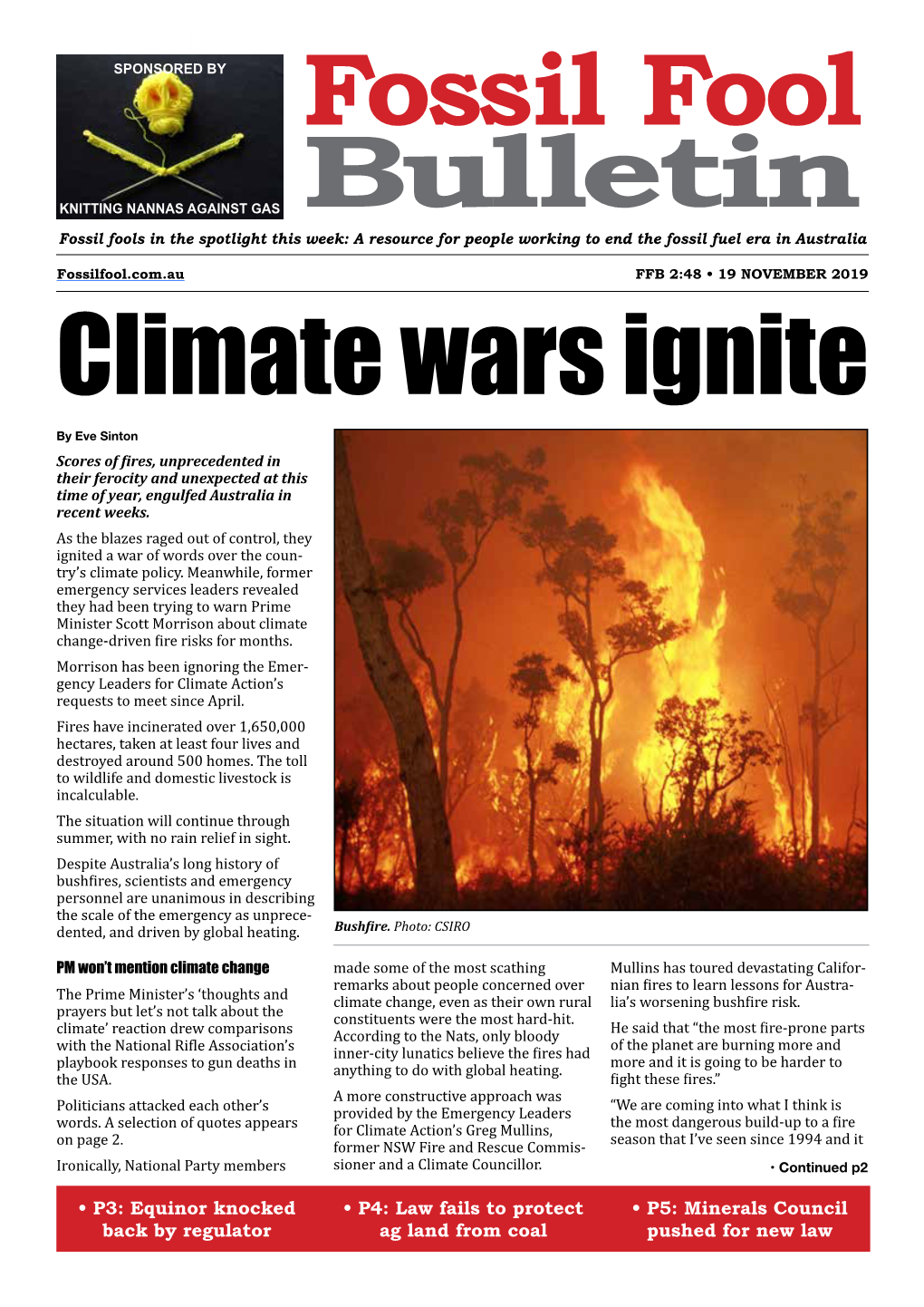 Fossil Fool Bulletin Climate Wars Ignite