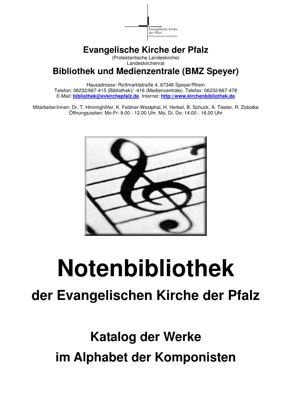 Notenbibliothek Der Evangelischen Kirche Der Pfalz